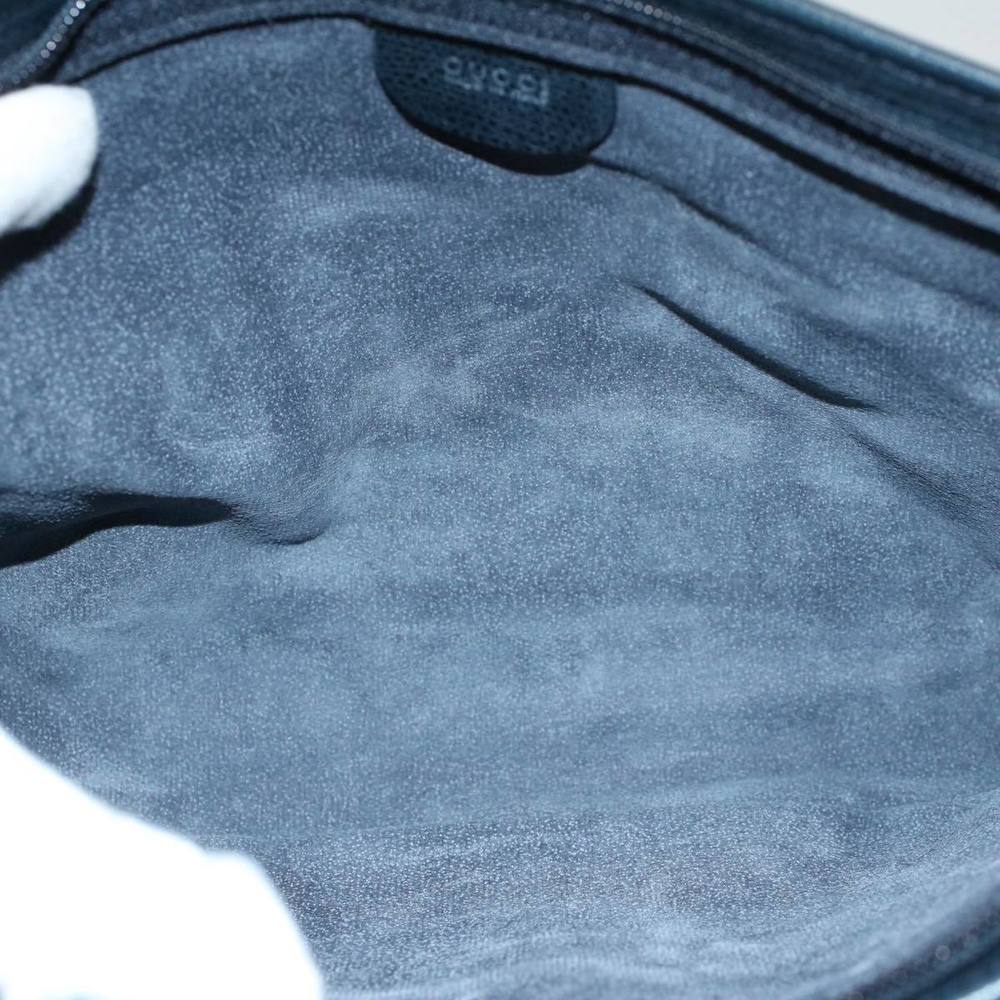 GUCCI GG Supreme Clutch Bag PVC Leather Navy Gray 014 115 Auth yk8933 - Picture 11 of 16
